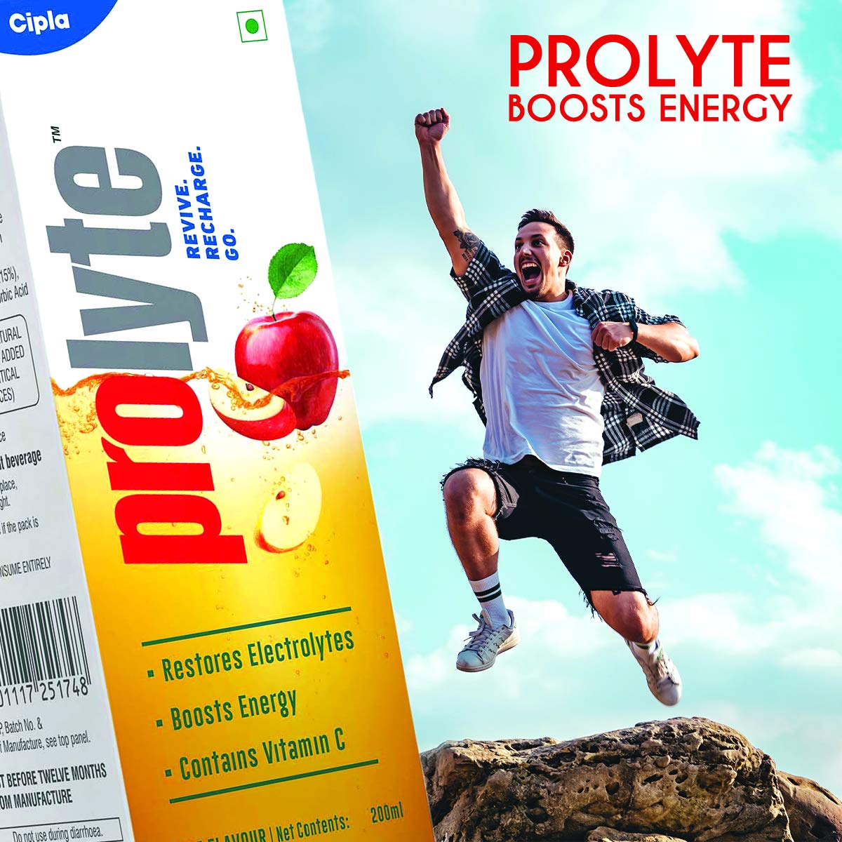 Prolyte Apple Flavour Energy Drink, 200 ml, Pack of 1 Prolyte Apple Flavour Energy Drink, 200 ml, Pack of 1