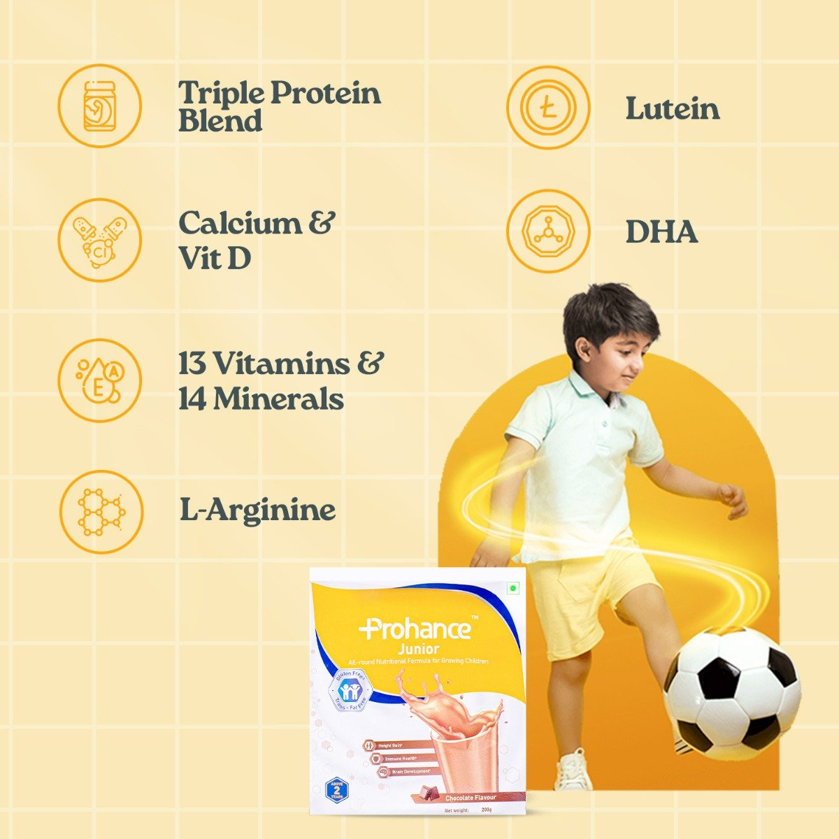 Prohance Junior Chocolate Flavour Powder 200 gm, Pack of 1 Prohance Junior Chocolate Flavour Powder 200 gm, Pack of 1