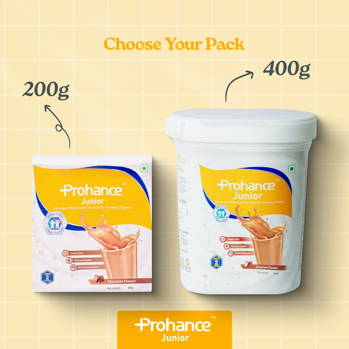 Prohance Junior Chocolate Flavour Powder 200 gm, Pack of 1 Prohance Junior Chocolate Flavour Powder 200 gm, Pack of 1