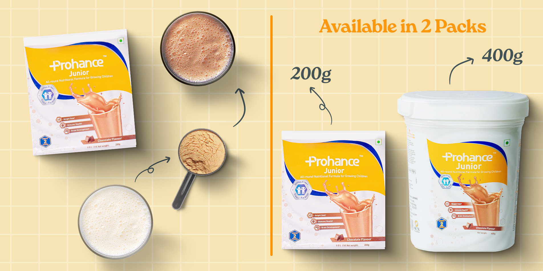 Prohance Junior Chocolate Flavour Powder 200 gm, Pack of 1 Prohance Junior Chocolate Flavour Powder 200 gm, Pack of 1