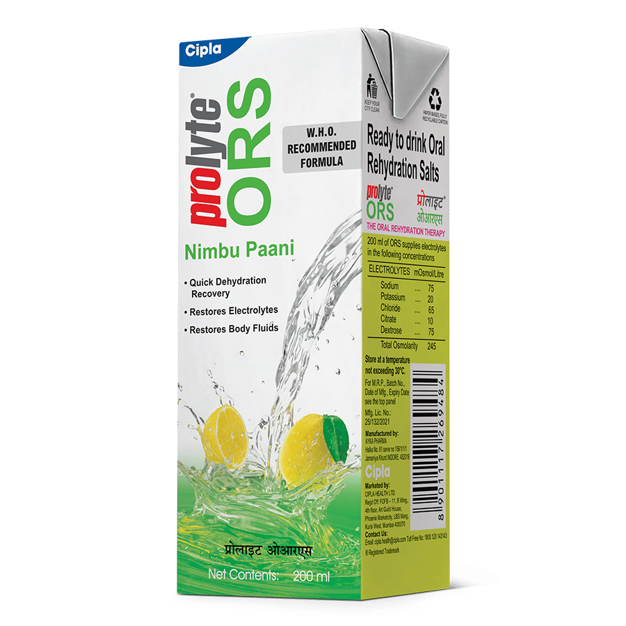 Prolyte ORS Nimbu Pani Flavour Energy Drink, 200 ml, Pack of 1 Prolyte ORS Nimbu Pani Flavour Energy Drink, 200 ml, Pack of 1