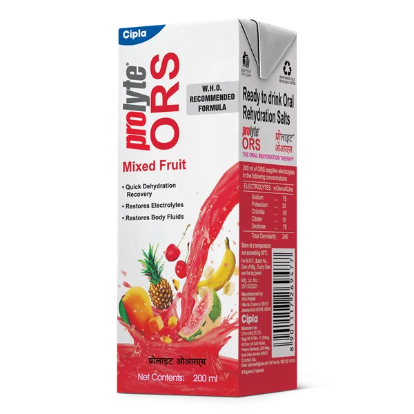 Prolyte ORS Mixed Fruit Flavour Energy Drink, 200 ml, Pack of 1