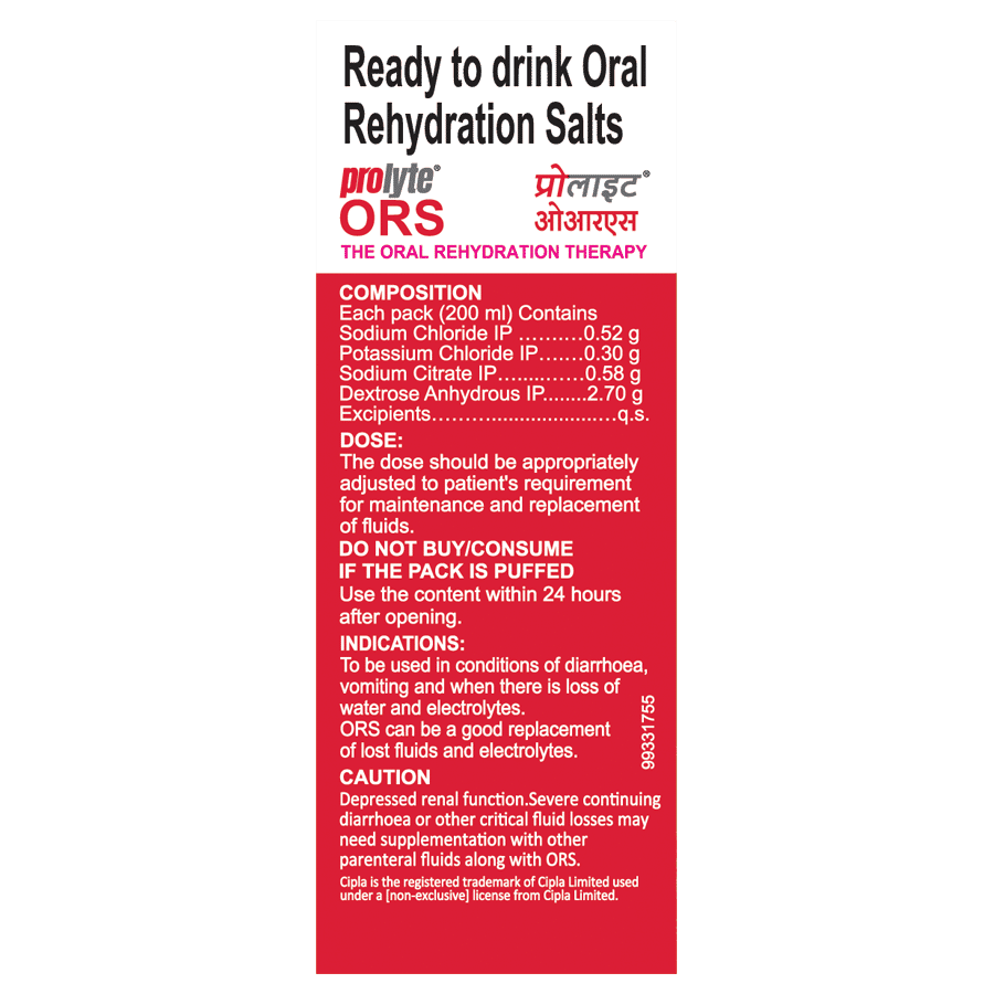 Prolyte ORS Mixed Fruit Flavour Energy Drink, 200 ml, Pack of 1 Prolyte ORS Mixed Fruit Flavour Energy Drink, 200 ml, Pack of 1