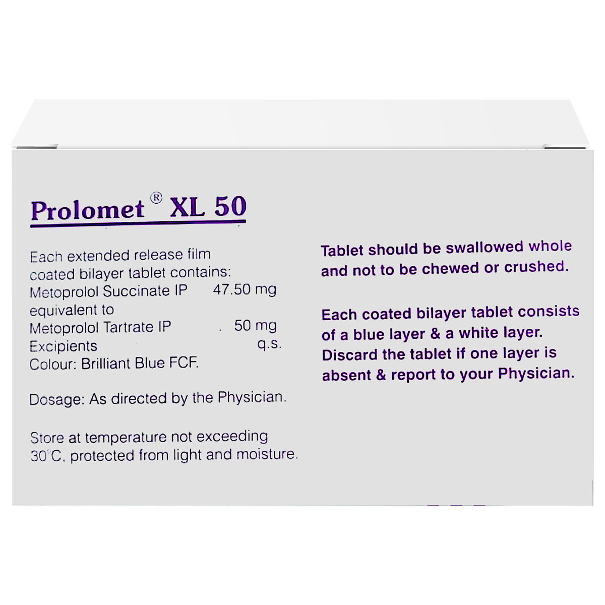 Prolomet XL 50 Tablet 15's, Pack of 15 TabletS Prolomet XL 50 Tablet 15's, Pack of 15 TabletS