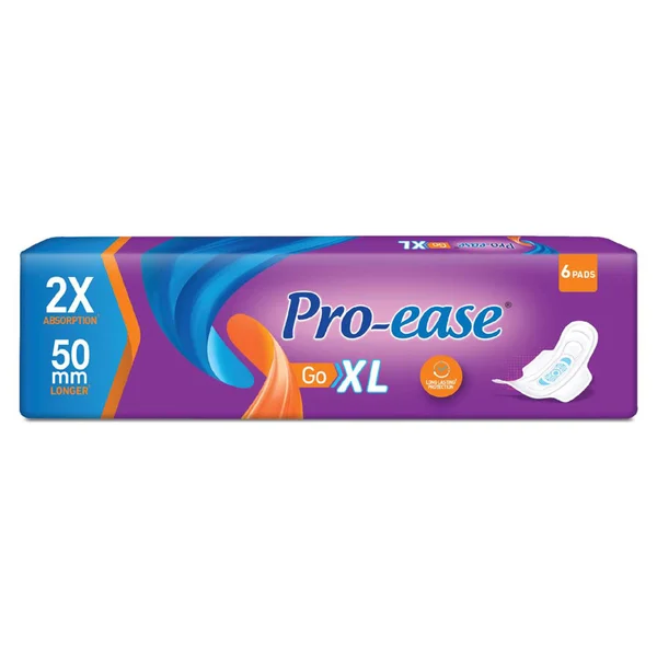 Pro-Ease Go Sanitary Pad XL, 6 Count