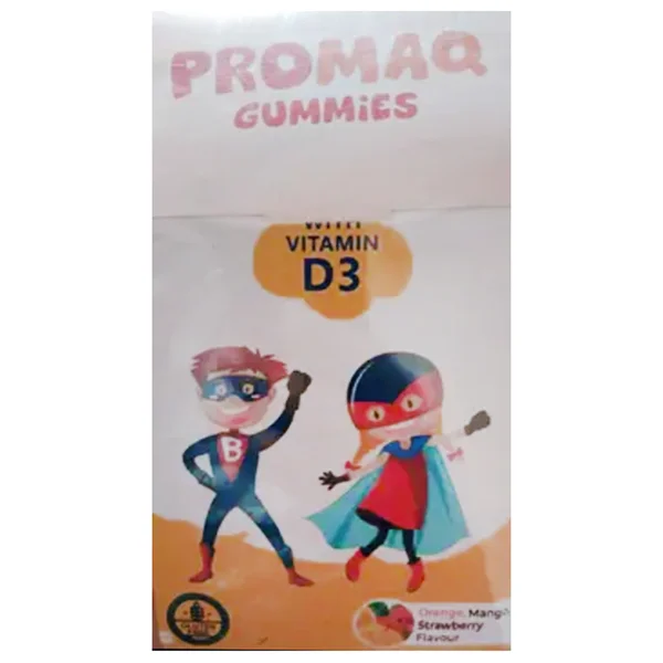 Promaq Orange Mango Strawberry Flavour Gummies 30's