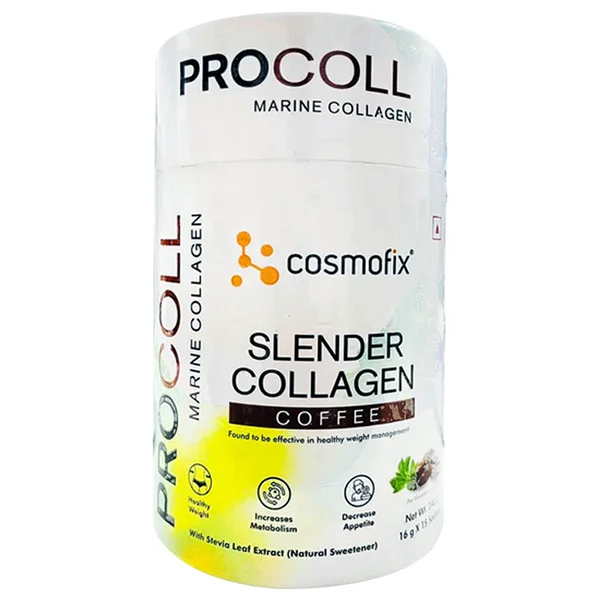 Procoll Slender Collagen Coffee Flavour Sachet, 15X16 gm, Pack of 1