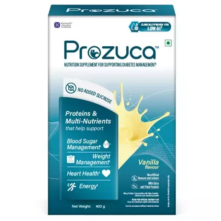 Prozuca Vanilla Flavour Diabetes Nutrition Powder, 400 gm