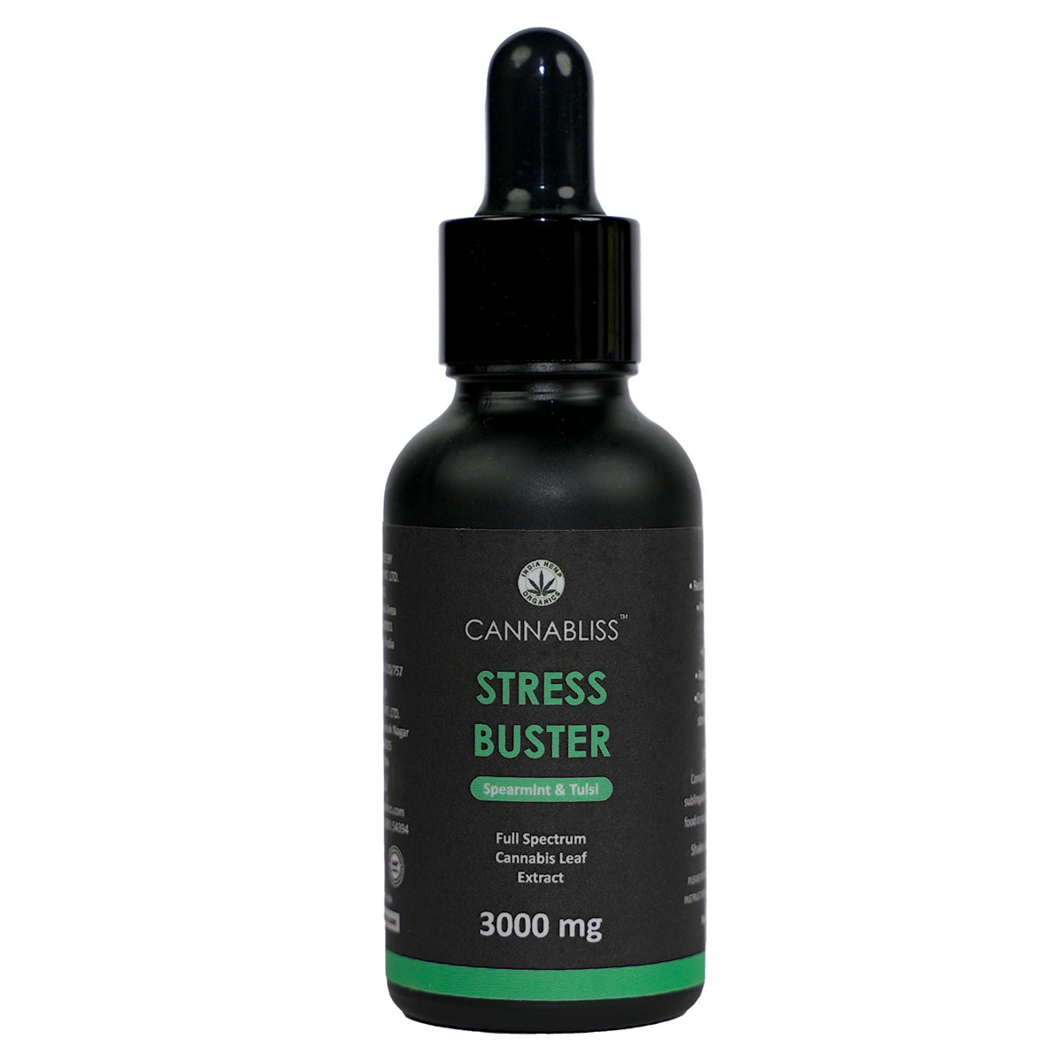 Cannabliss Stress Buster 3000 mg Oil, 30 ml, Pack of 1 Cannabliss Stress Buster 3000 mg Oil, 30 ml, Pack of 1