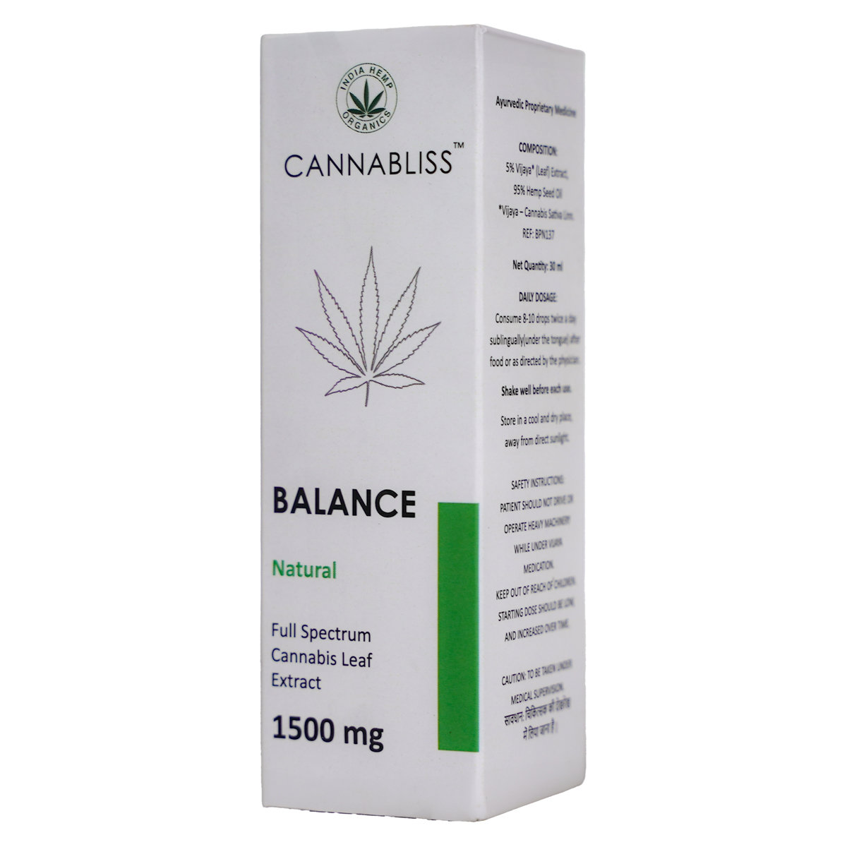 Cannabliss Balance 1500 mg Oil, 30 ml, Pack of 1 Cannabliss Balance 1500 mg Oil, 30 ml, Pack of 1