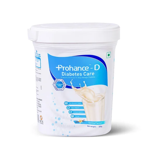 Prohance-D Vanilla Flavour Nutritional Drink Powder, 400 gm, Pack of 1