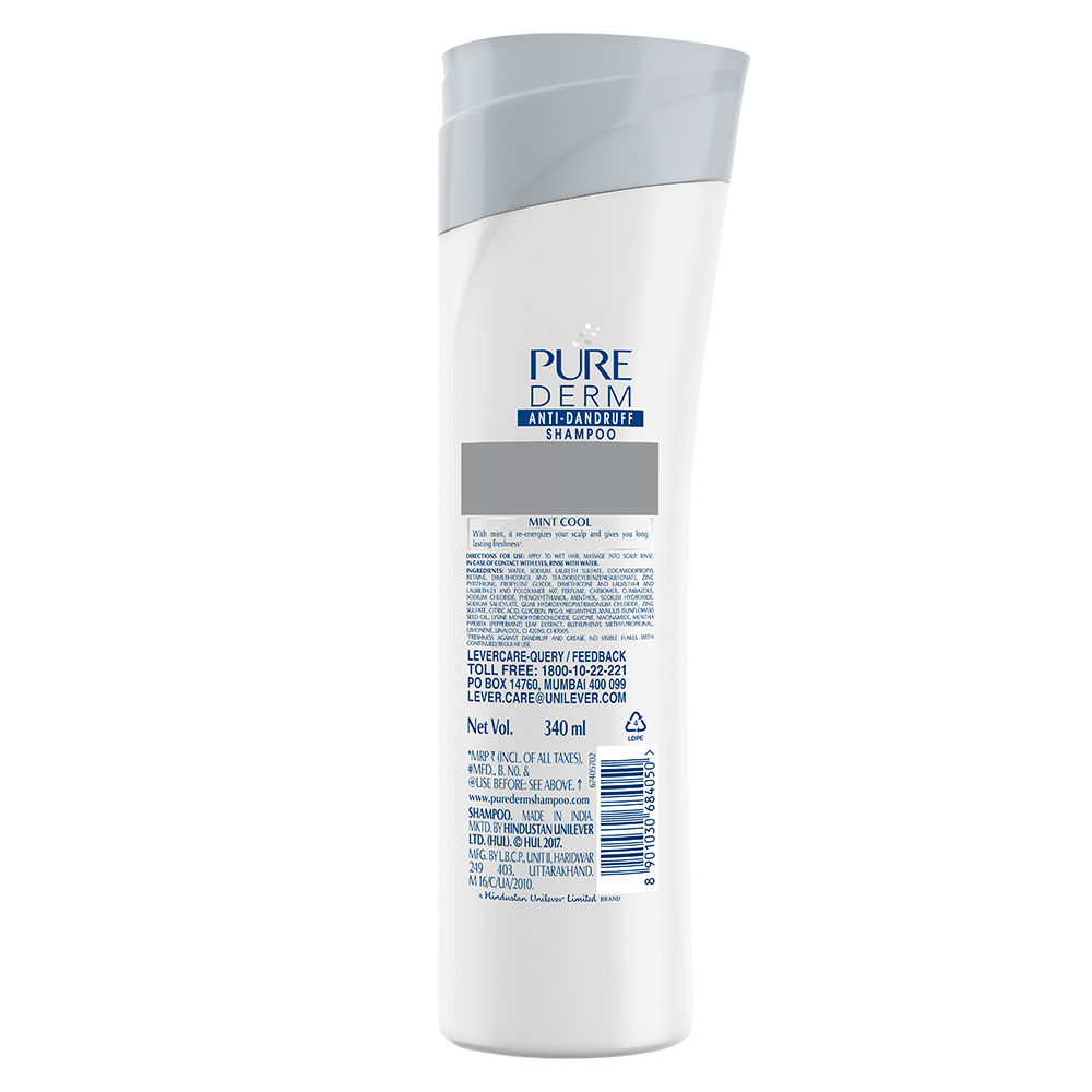 Pure Derm Mint Cool Shampoo, 340 ml Price, Uses, Side Effects