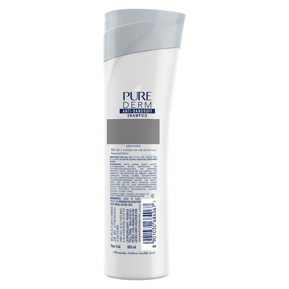 Pure Derm Mint Cool AntiDandruff Shampoo, 180 ml Price, Uses, Side Effects, Composition