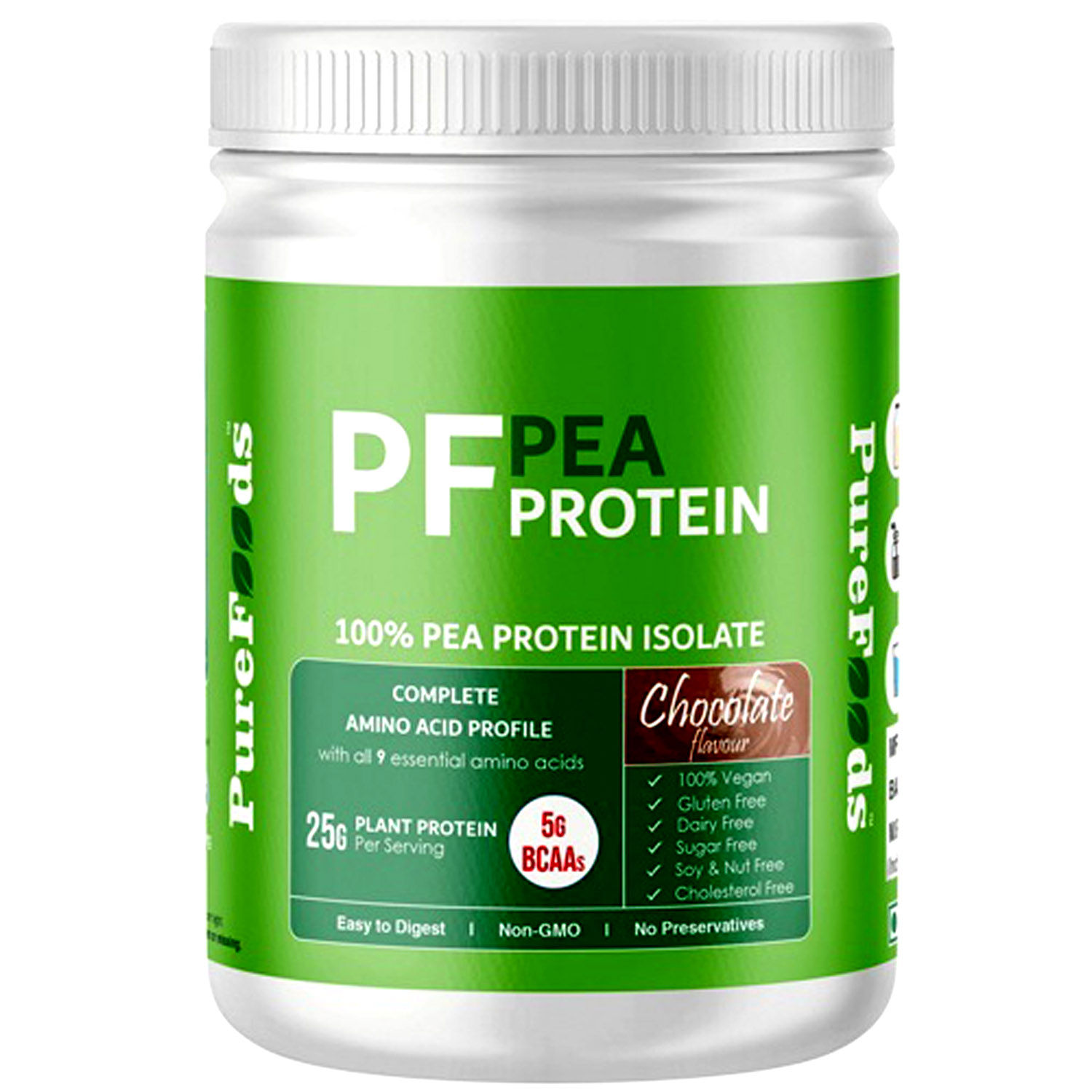 Pure Foods Pf Pea Protein Chocolate, 360 gm, Pack of 1 