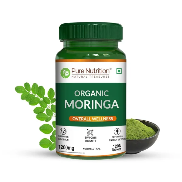 Pure Nutrition Organic Moringa 1200mg, 120 Tablets