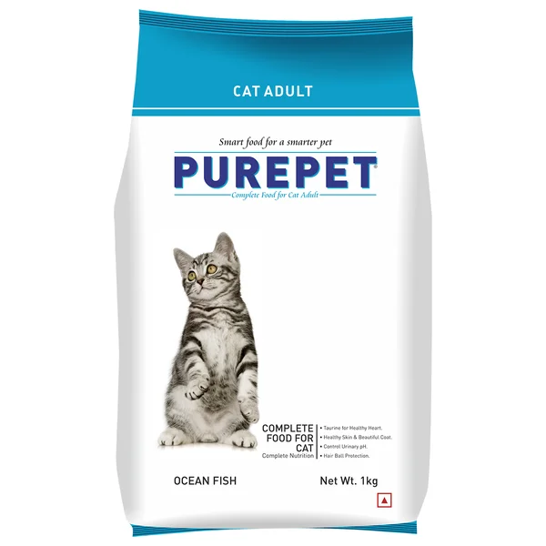 Purepet Cat Adult Ocean Fish, 1 kg, Pack of 1