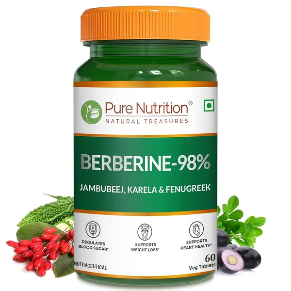 PURE NUTRITION BERBERINE-98% 60 VEG TAB