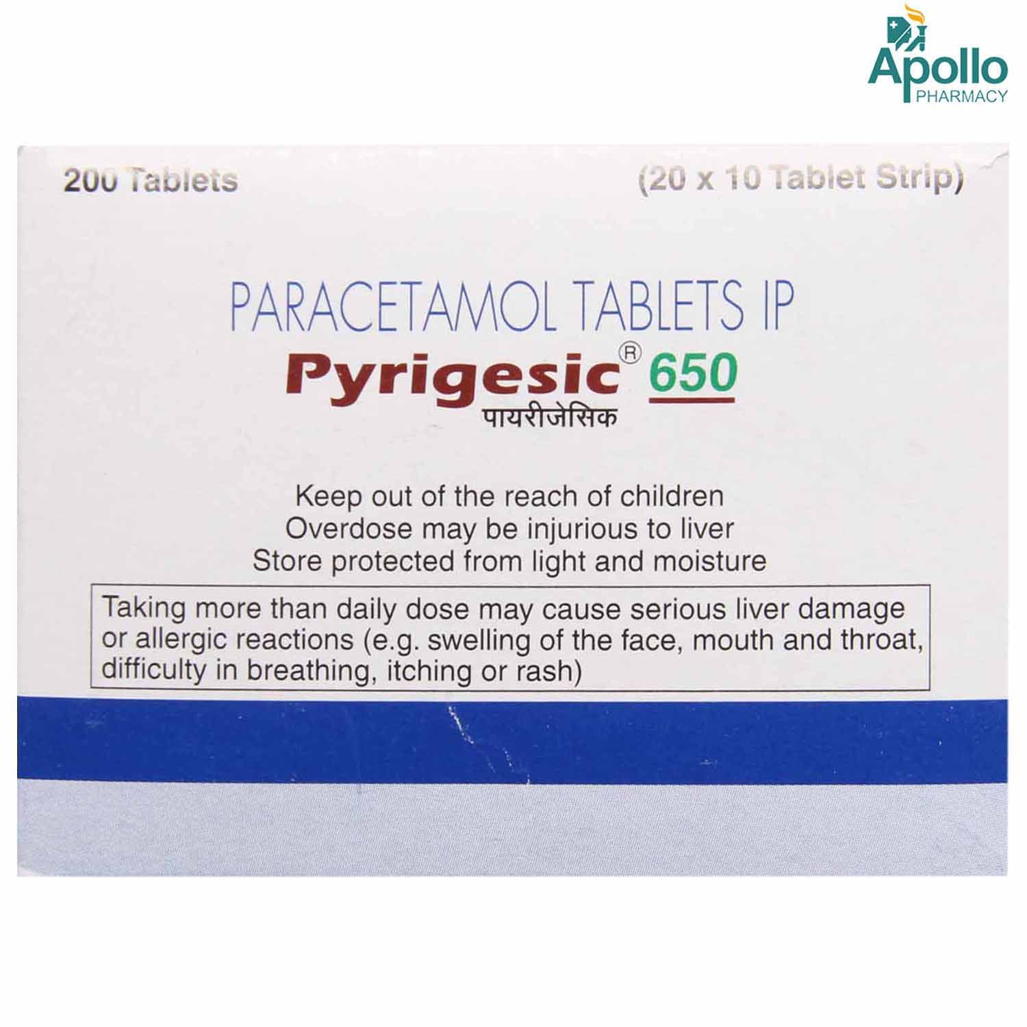 Pyrigesic 650 Tablet | Uses, Side Effects, Price | Apollo Pharmacy