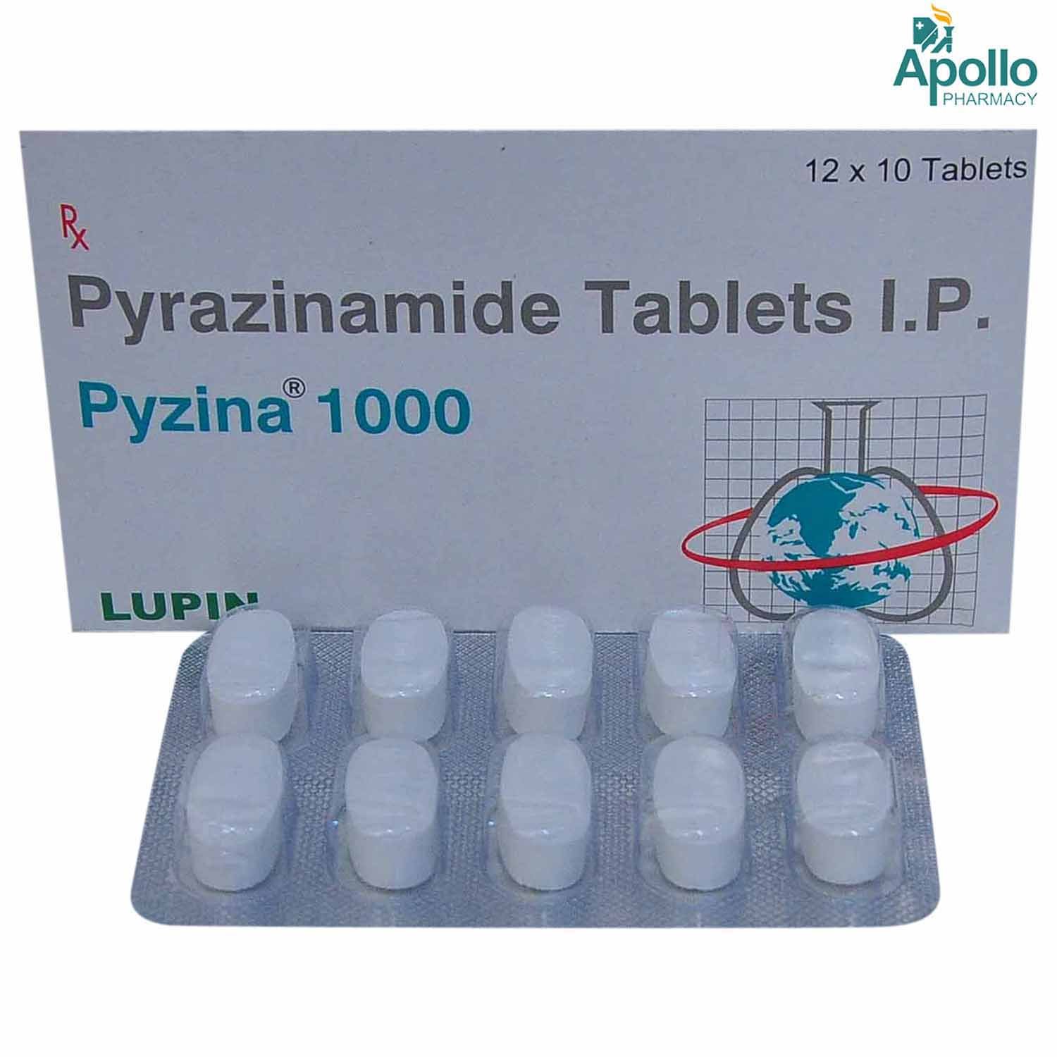 Pyzina 1000 Tablet 10's, Pack of 10 TabletS Pyzina 1000 Tablet 10's, Pack of 10 TabletS