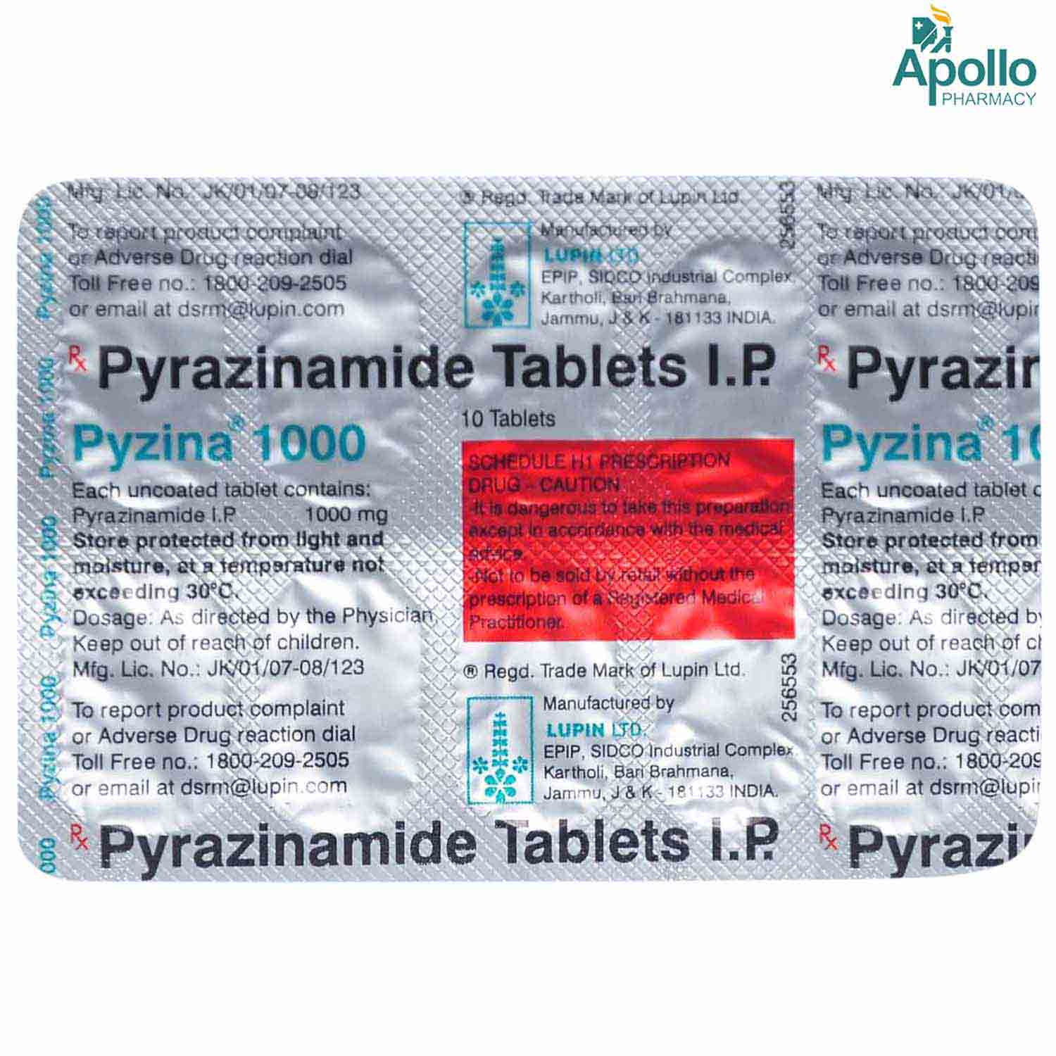 Pyzina 1000 Tablet 10's, Pack of 10 TabletS Pyzina 1000 Tablet 10's, Pack of 10 TabletS