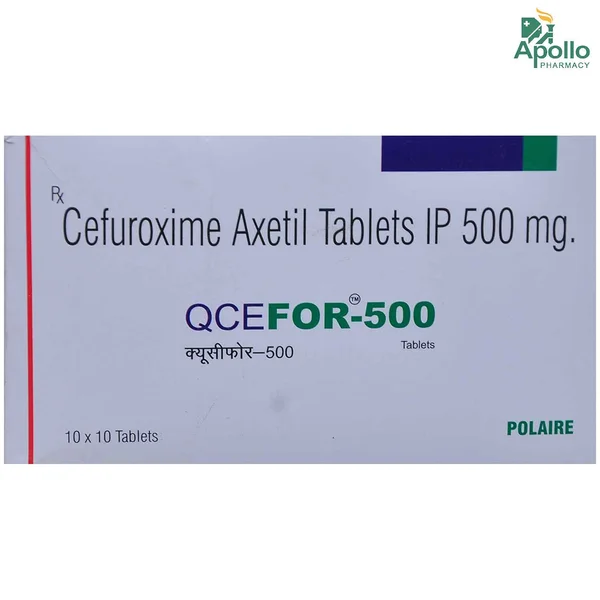 Qcefor-500 Tablet 10's