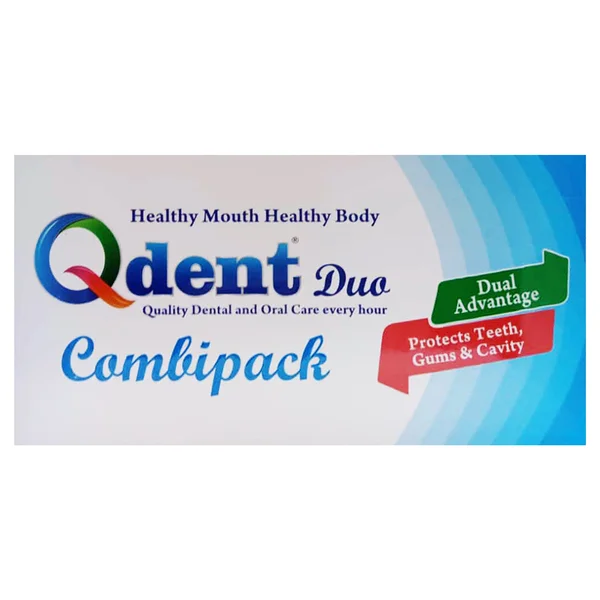 Qdent Duo Combipack Tooth Paste & Toothbrush, 100 gm