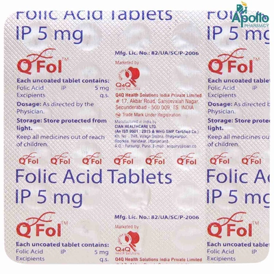 Qfol 5 mg Tablet 30's, Pack of 30 TABLETS