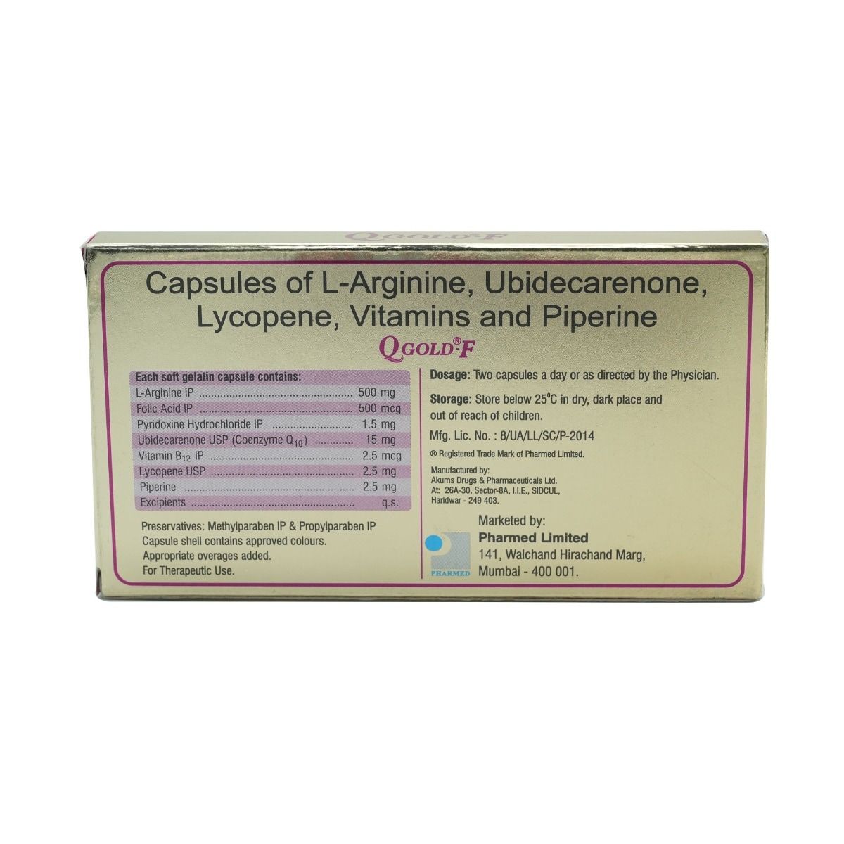 Q Gold F Capsule 10's Price, Uses, Side Effects, Composition Apollo Pharmacy