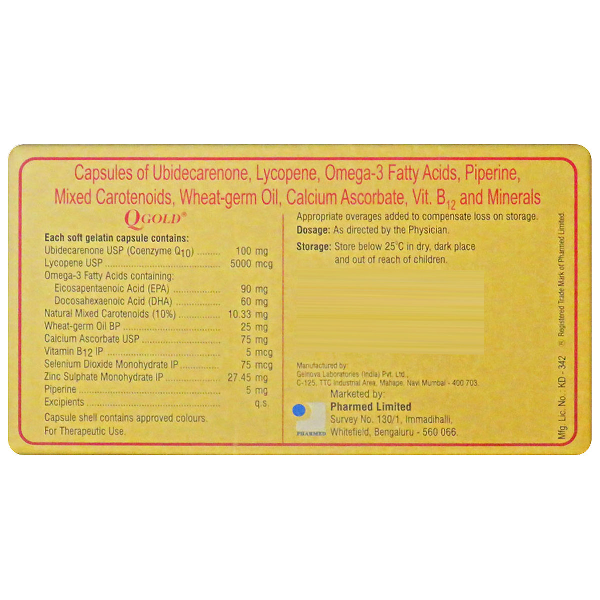 Qgold Capsule 10's, Pack of 10 Qgold Capsule 10's, Pack of 10