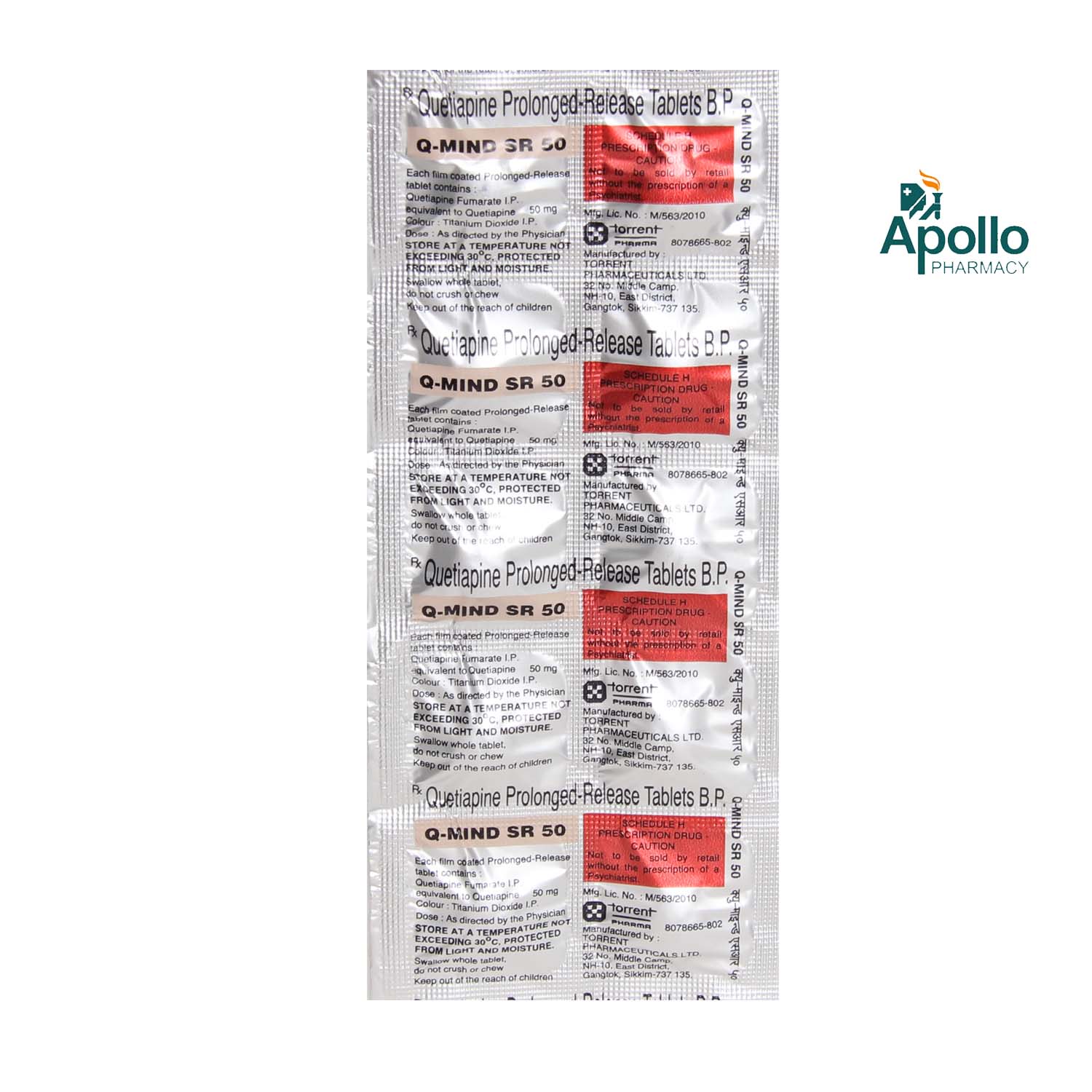 Q-Mind SR 50 Tablet 10's, Pack of 10 TabletS Q-Mind SR 50 Tablet 10's, Pack of 10 TabletS