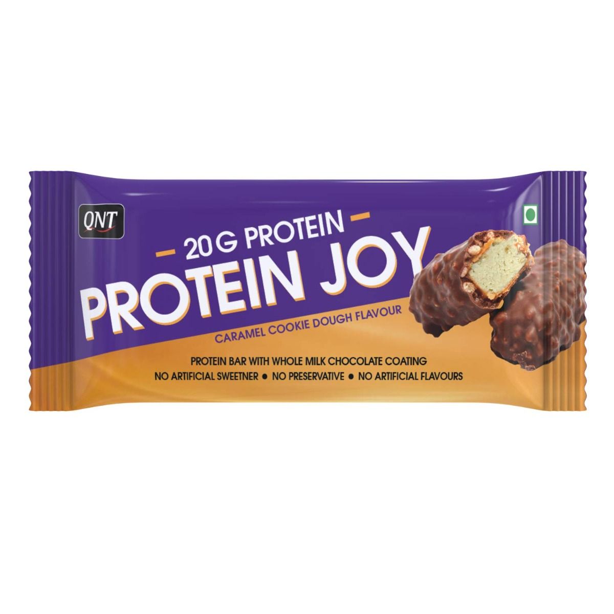 QNT Protein Joy Caramel Cookie Dough Flavour Bar, 70 gm Price, Uses