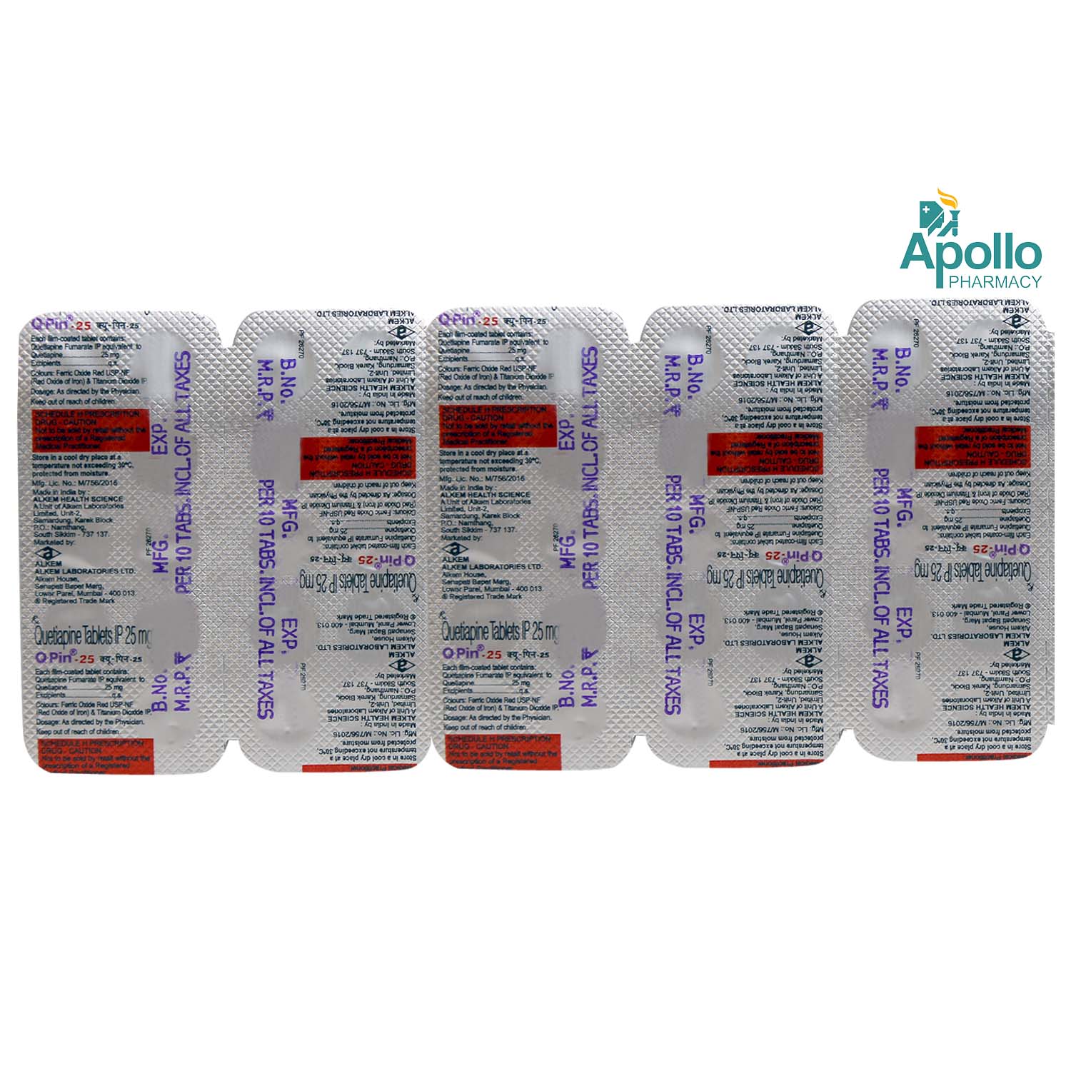 Q Pin 25 Tablet 10's Price, Uses, Side Effects, Composition Apollo Pharmacy