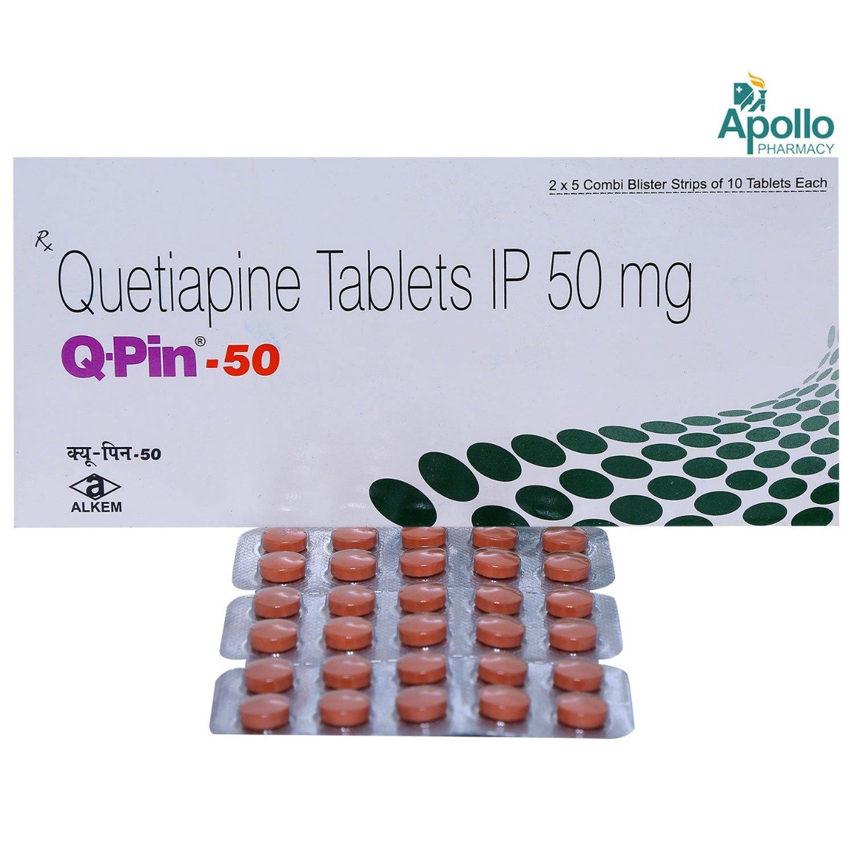 QPIN 50MG TABLET, Pack of 10 TABLETS QPIN 50MG TABLET, Pack of 10 TABLETS