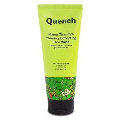 Quench Mama Cica Pore Clearing Exfoliating Face Wash, 100 ml, Pack of 1