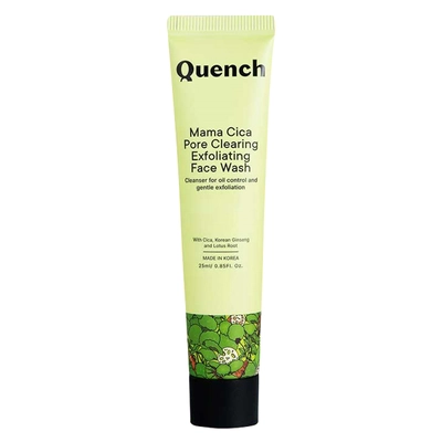 Quench Mama Cica Pore Clearing Exfoliating Face Wash, 25 ml, Pack of 1