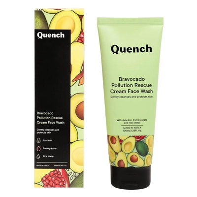 Quench Bravocado Pollution Rescue Cream Face Wash, 100 ml, Pack of 1