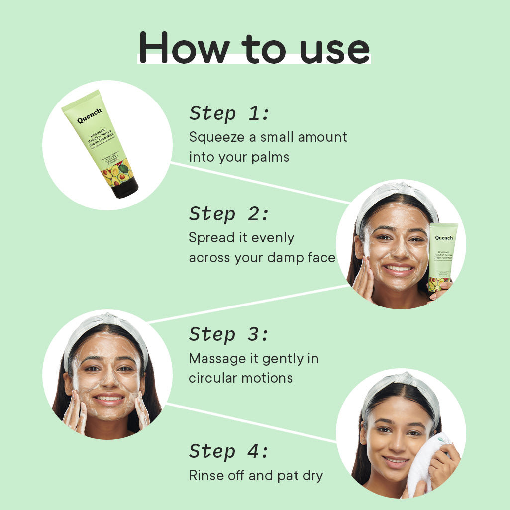 Quench Bravocado Pollution Rescue Cream Face Wash, 100 ml, Pack of 1 Quench Bravocado Pollution Rescue Cream Face Wash, 100 ml, Pack of 1