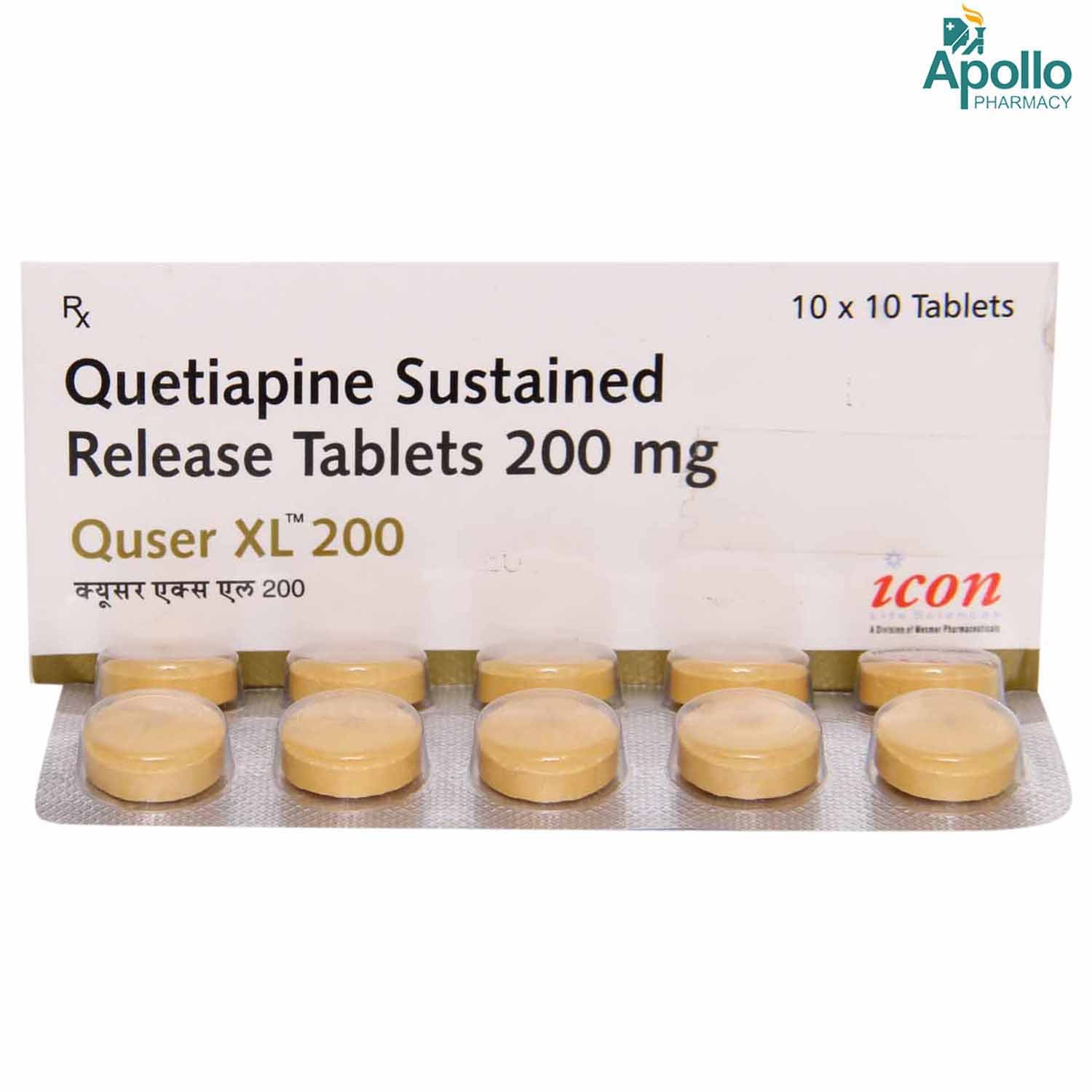 QUSER XL 200MG TABLET, Pack of 10 TABLETS QUSER XL 200MG TABLET, Pack of 10 TABLETS