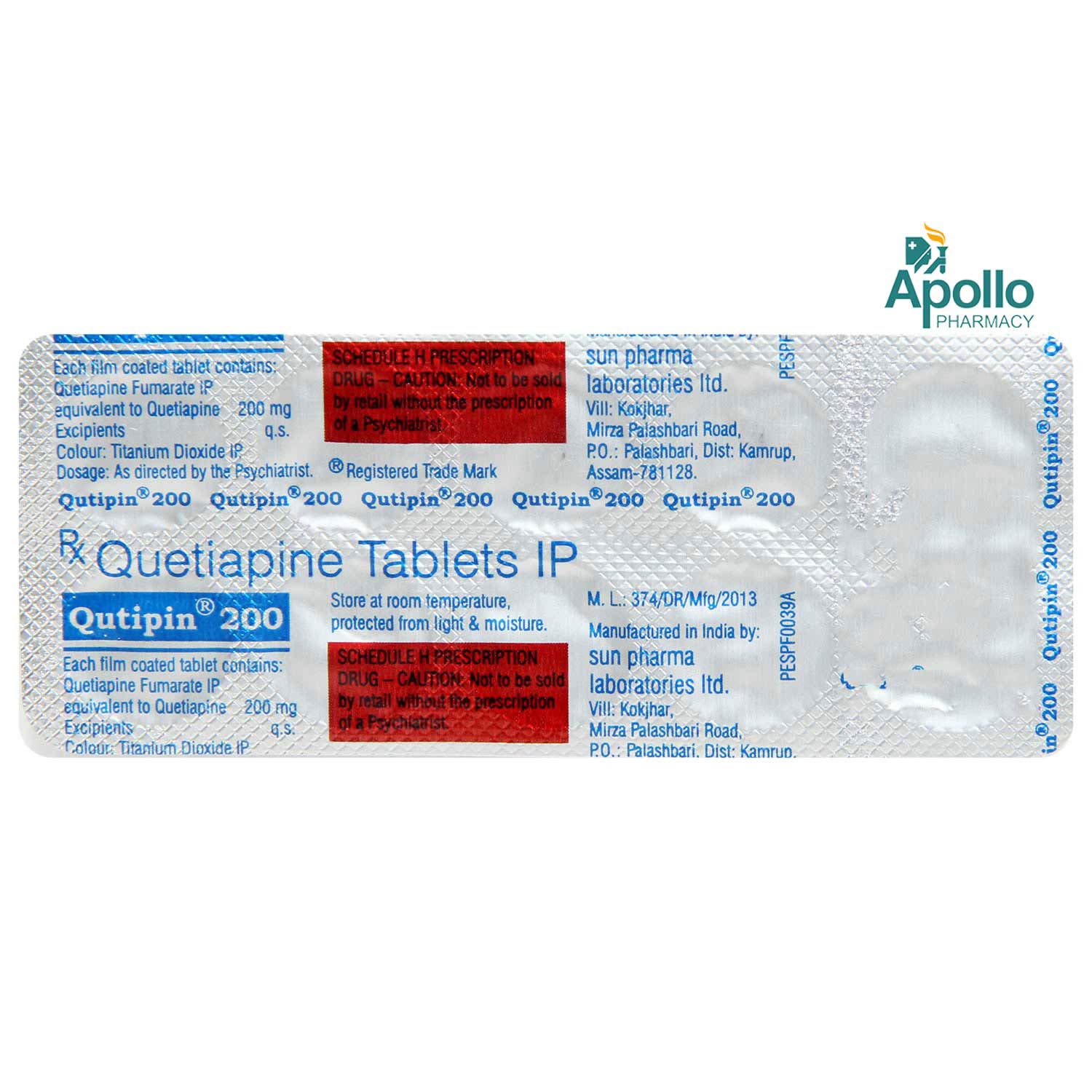 Qutipin 200 Tablet 10's Price, Uses, Side Effects, Composition Apollo
