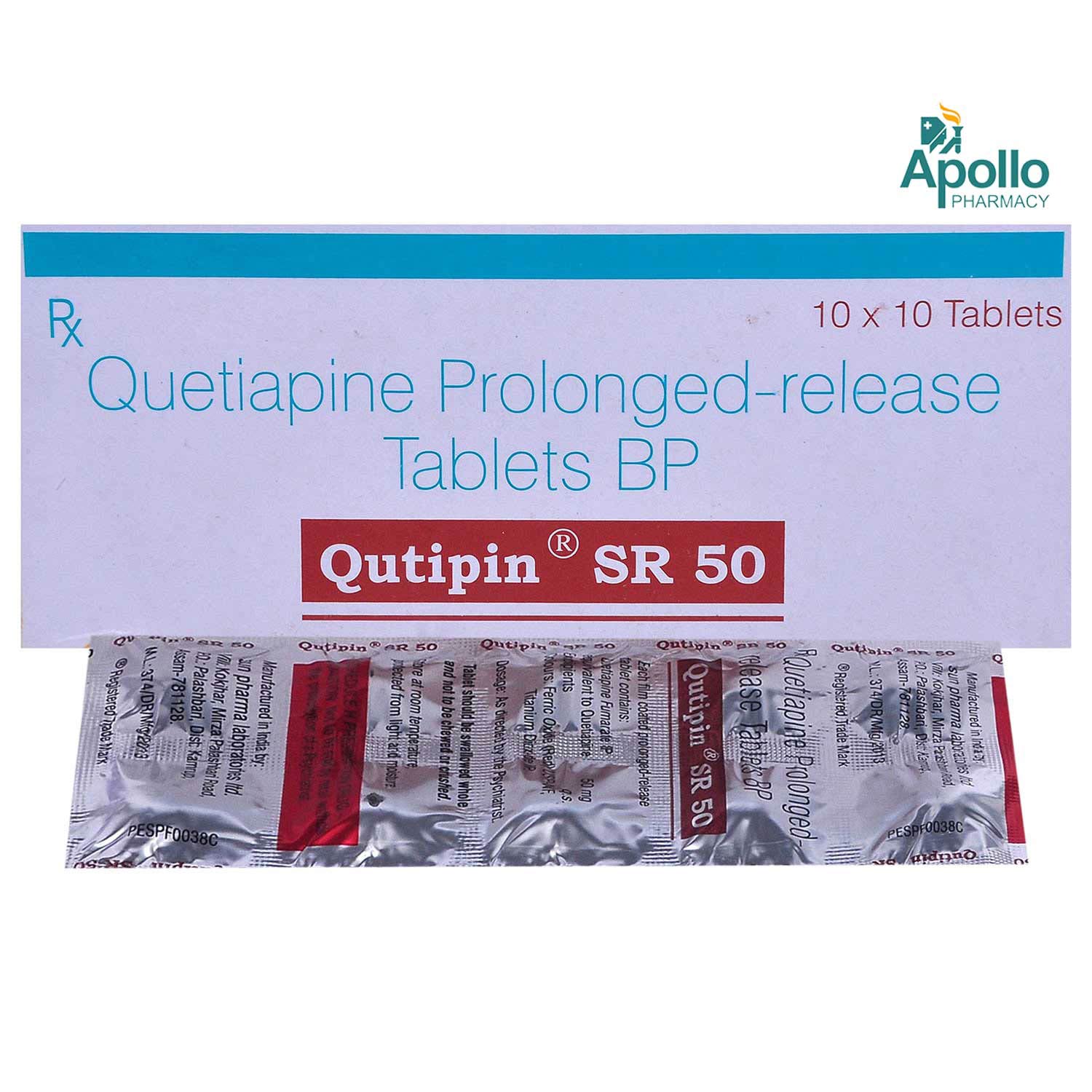 Qutipin SR 50 Tablet 10's Price, Uses, Side Effects, Composition