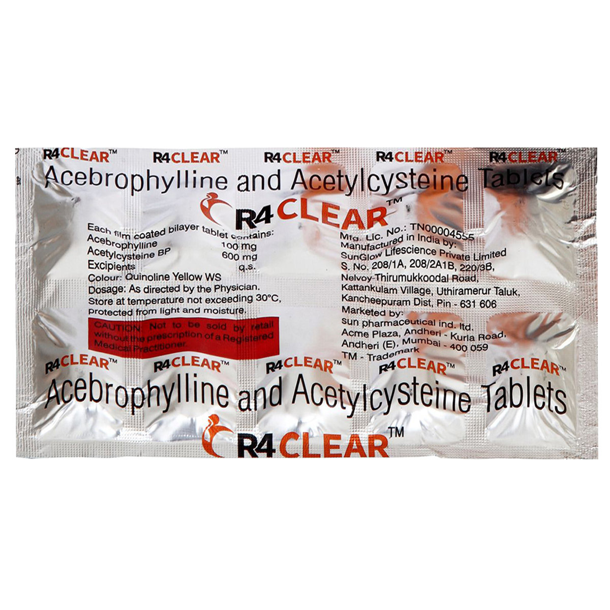 R4Clear Tablet 10's, Pack of 10 TabletS R4Clear Tablet 10's, Pack of 10 TabletS