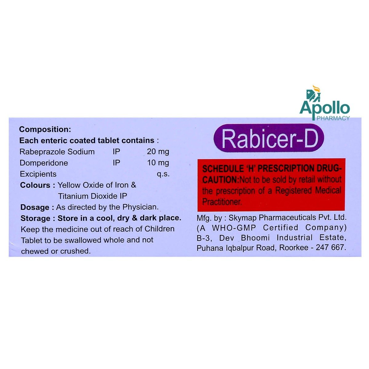 Rabicer-D Tablet 10's, Pack of 10 TABLETS Rabicer-D Tablet 10's, Pack of 10 TABLETS
