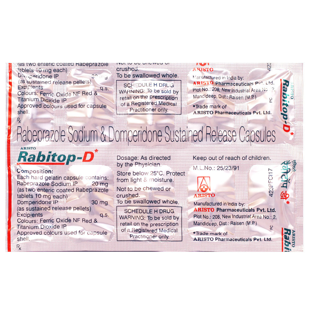 Rabitop-D Capsule 10's, Pack of 10 Rabitop-D Capsule 10's, Pack of 10