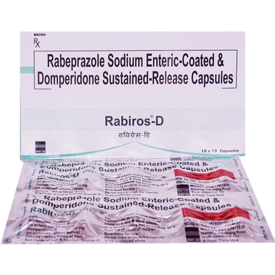 Rabiros D Capsule 10's, Pack of 10 CapsuleS