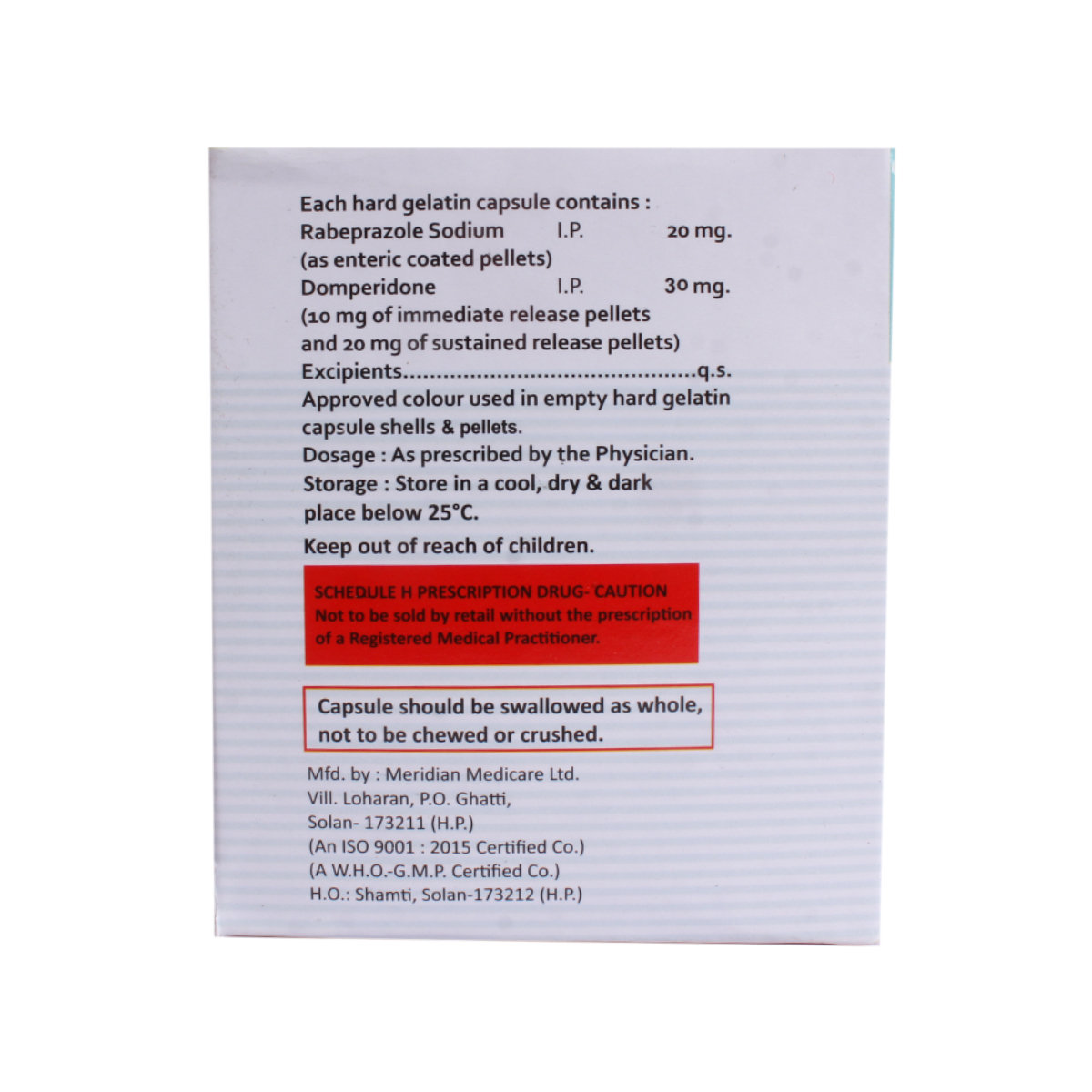 Rabcita DSR Capsule 10's, Pack of 10 CAPSULES Rabcita DSR Capsule 10's, Pack of 10 CAPSULES