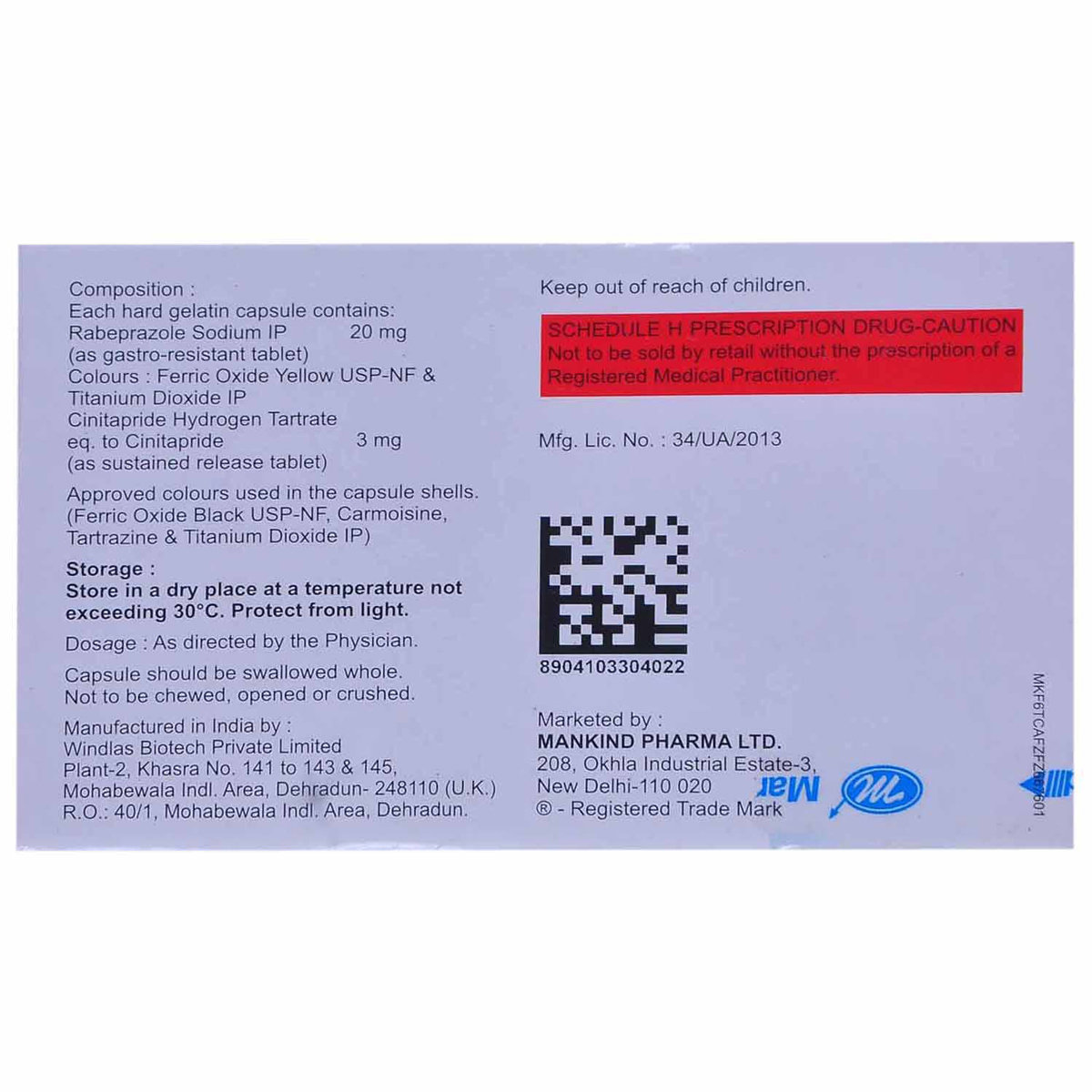 Rabekind-CP Capsule 10's, Pack of 10 Rabekind-CP Capsule 10's, Pack of 10