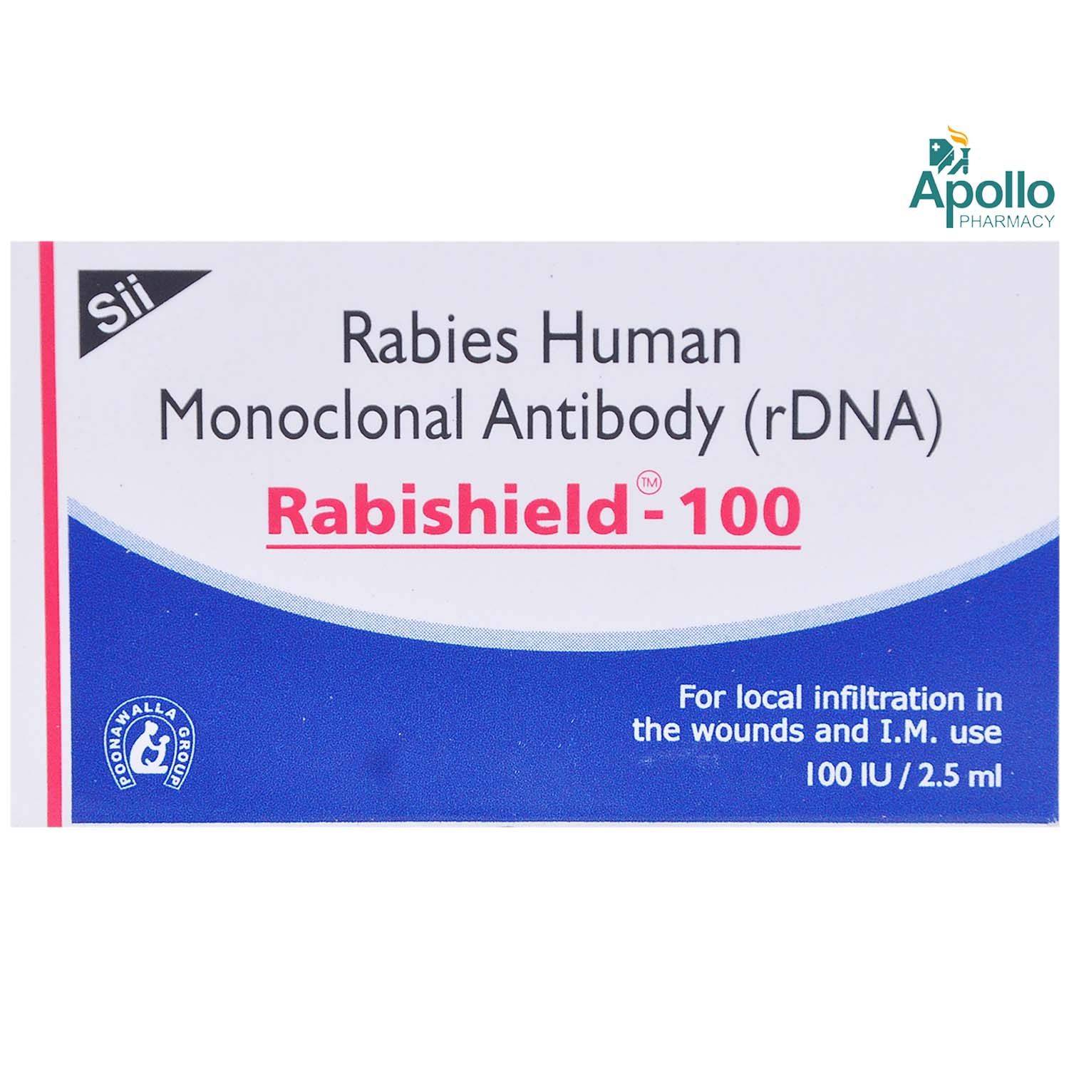 Buy Rabishield 100IU Injection 2.5 ml Online