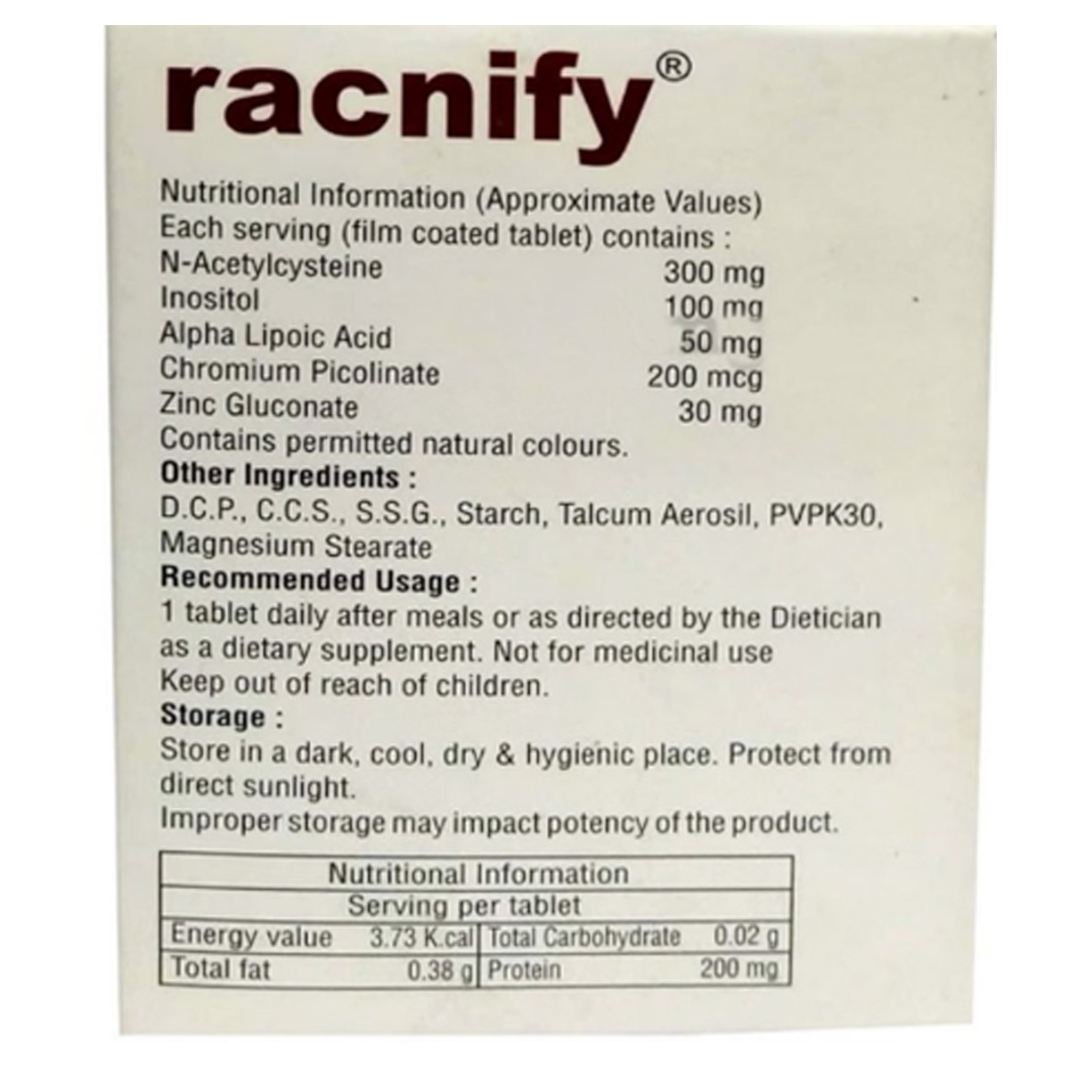 Racnify Tablet, Pack of 10 Racnify Tablet, Pack of 10