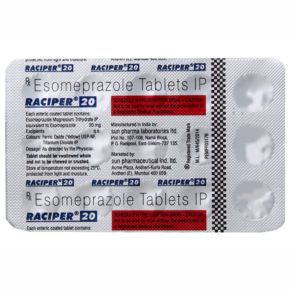 Raciper 20 Tablet 15's, Pack of 15 TabletS Raciper 20 Tablet 15's, Pack of 15 TabletS