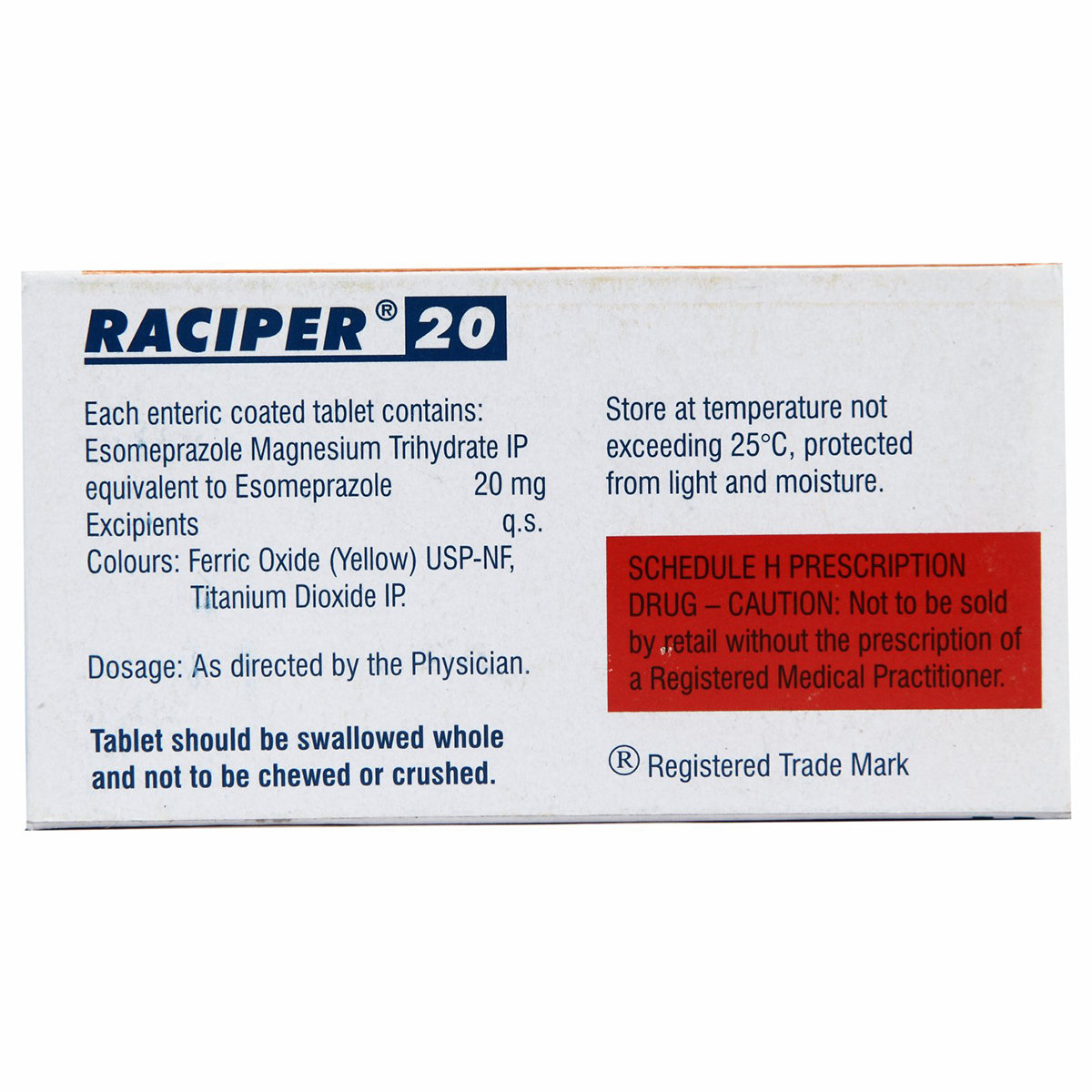 Raciper 20 Tablet 15's, Pack of 15 TabletS Raciper 20 Tablet 15's, Pack of 15 TabletS